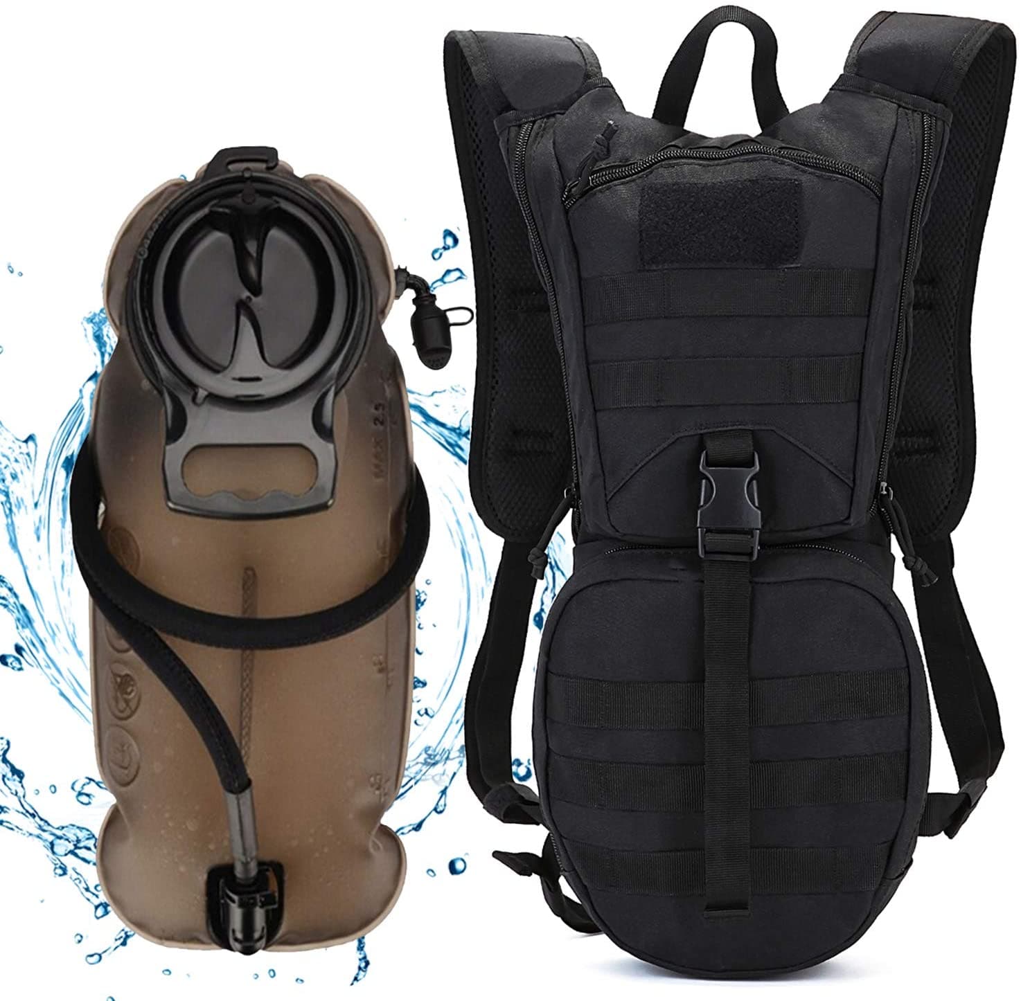 Tactical Hydration Pack Backpack With 3L Water Bladder – ANTARCTICA ...