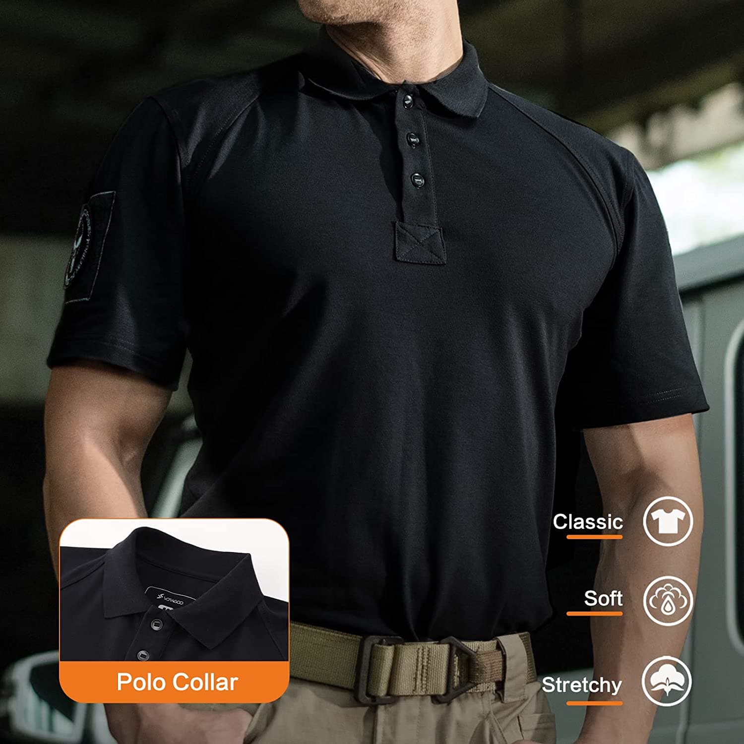 Men's Tactical Classic Fit Performance Polo Short Sleeve