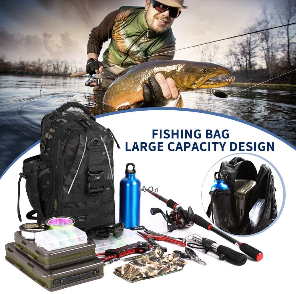 Fishing Tackle Storage Outdoors Cross Body Sling Bag