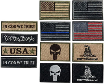 Bundle 12 tactiques de patch de drapeau américain (Patch D-USA)