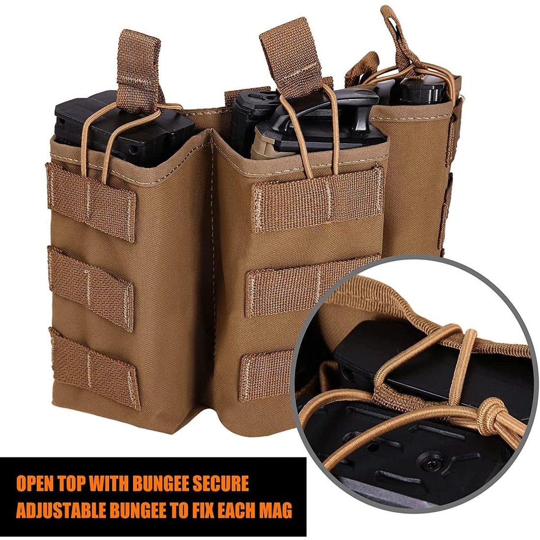 MOLLE Compatible Airsoft Gear Triple Tactical Mag Pouch