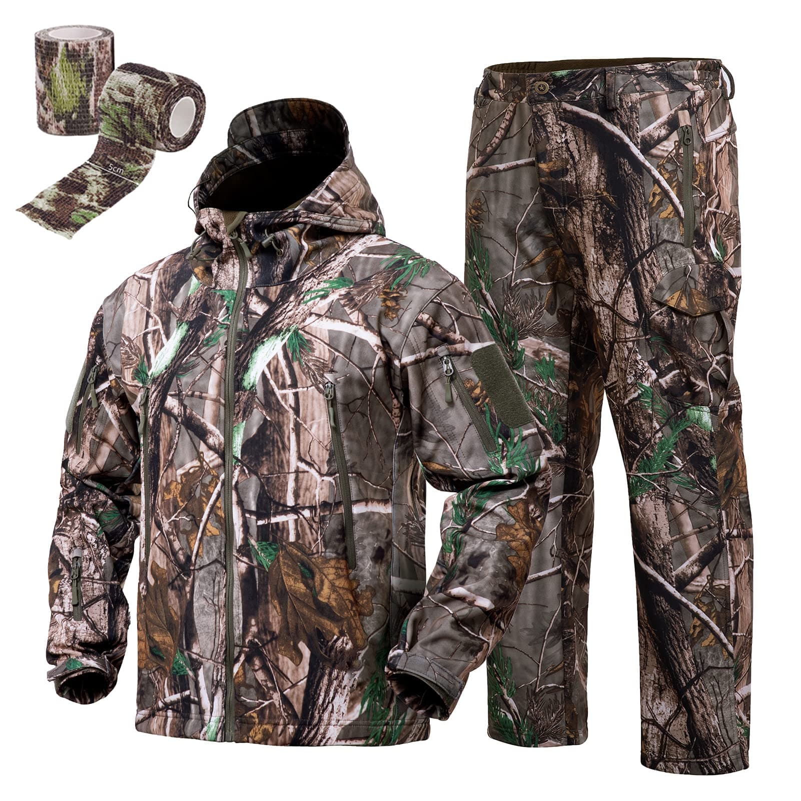 Costume d'équipement de chasse pour hommes, veste coupe-vent de camouflage