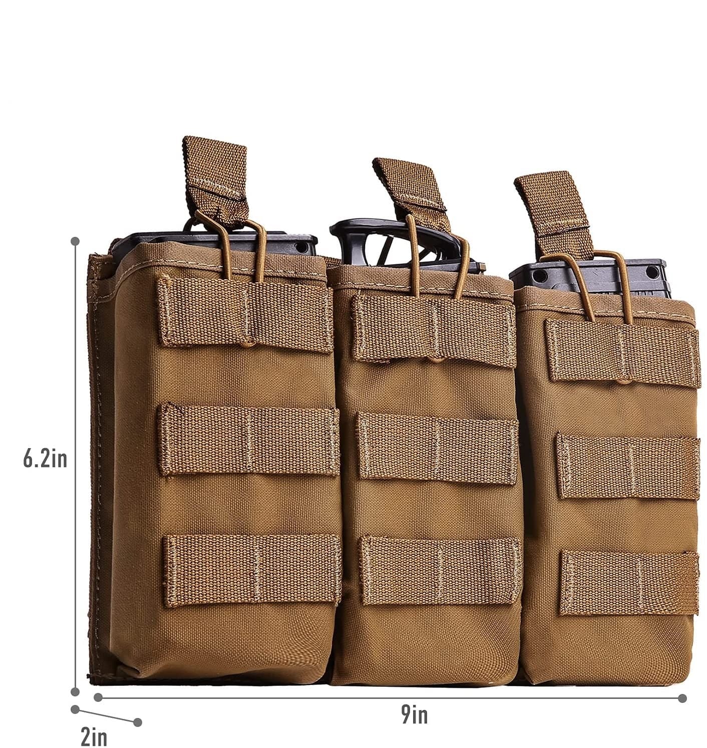 Pochette tactique triple pour équipement Airsoft compatible MOLLE