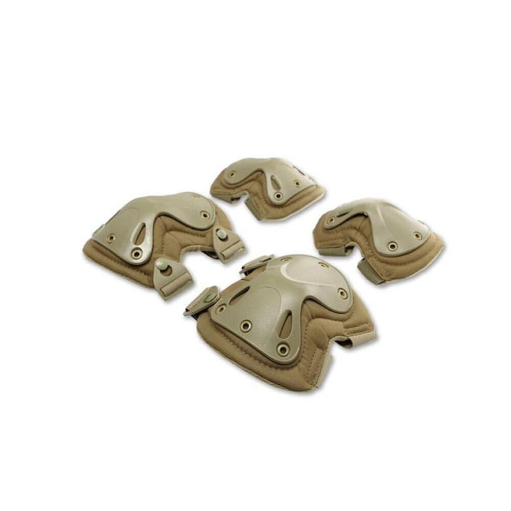 Military Camouflage Removable Knee & Elbow Pads - 2 Pairs