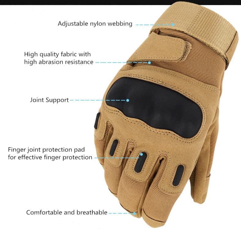 Gants imperméables à doigts complets pour écran tactile de course tactique