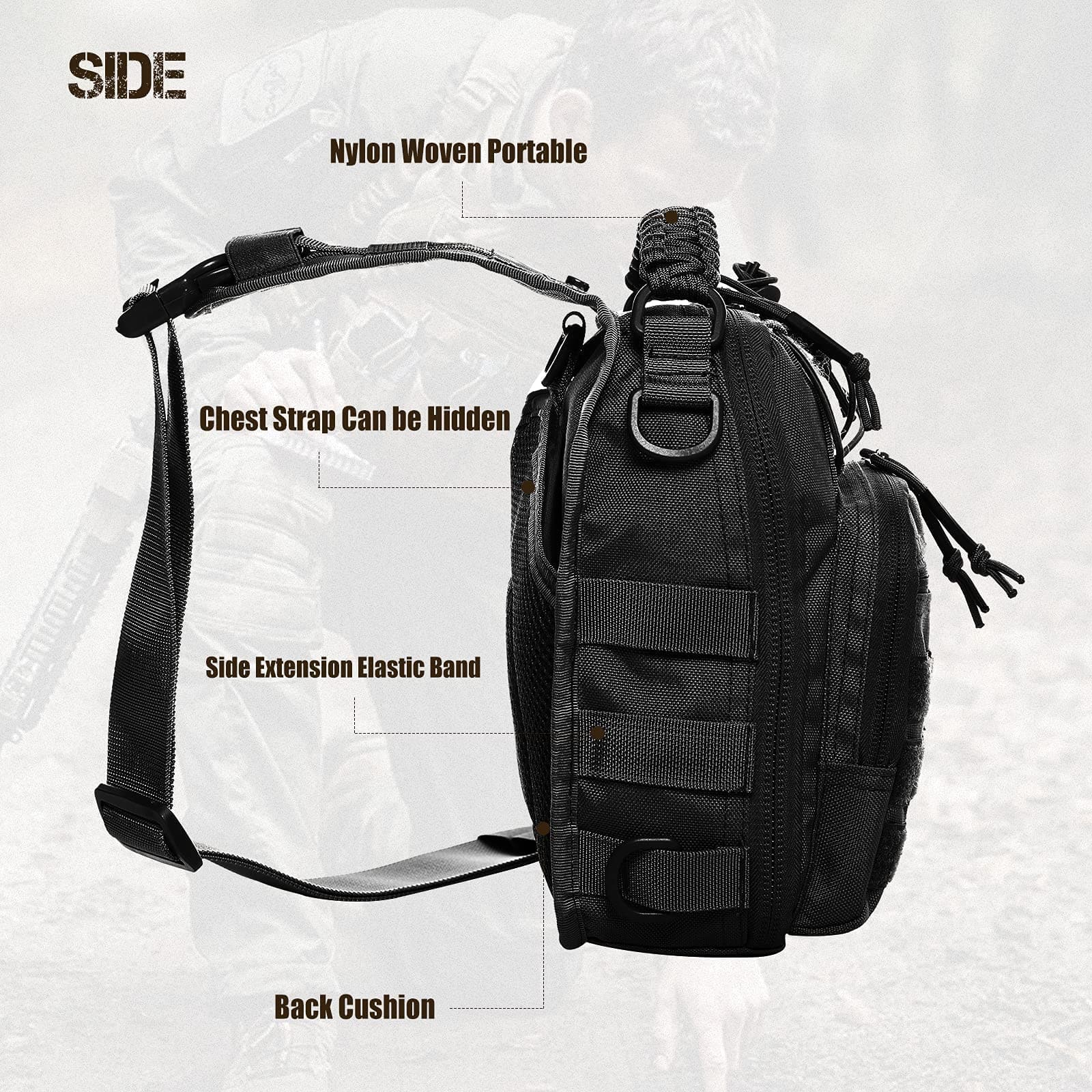 Concealed Carry Tactical Sling Bag For Range And Travel