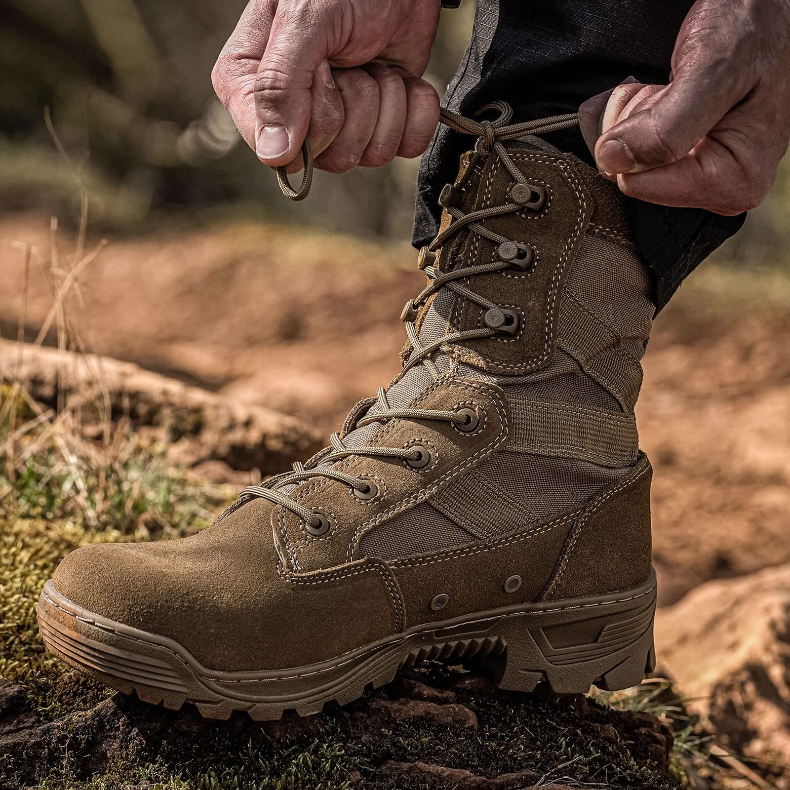 thumbnail image 2 of Mil-Tec Men's Tactical Boots Brown - Military Grade Zipper Boots With Thinsulate 2 of 9