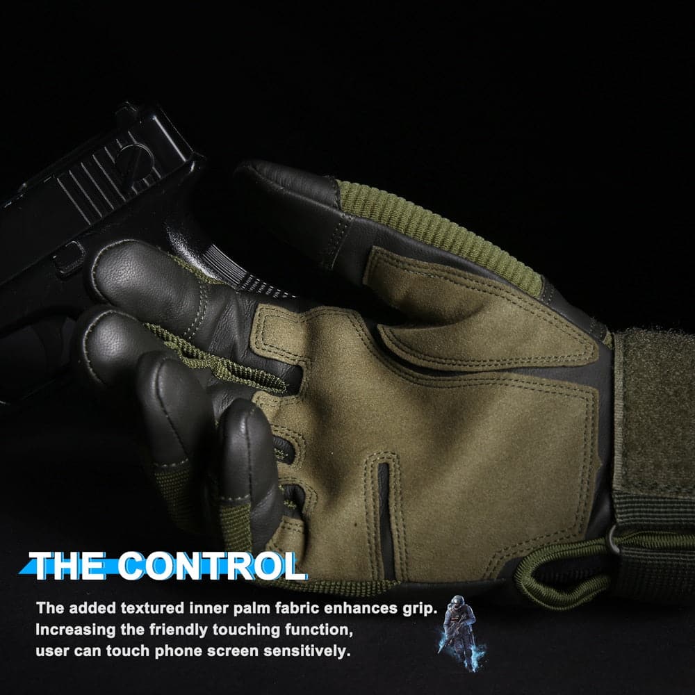 Tactical Military Rubber Hard Knuckle Outdoor Gloves - LY