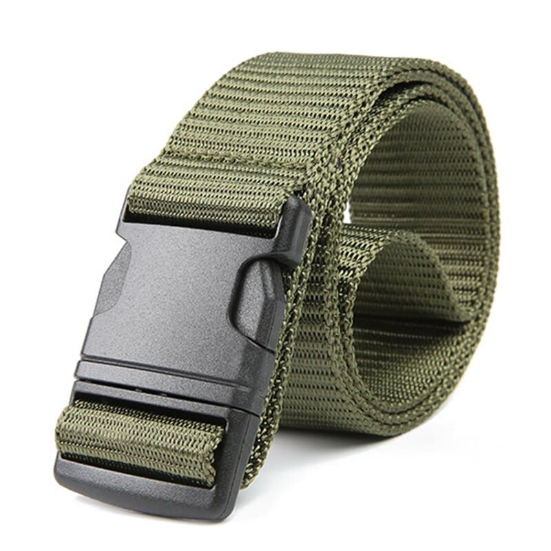 Military Men Outdoor Waist Belt with Plastic Buckle