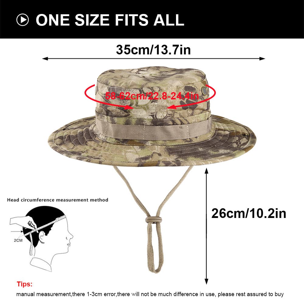 Tactical Airsoft Sniper Camouflage Bucket Boonie Hats