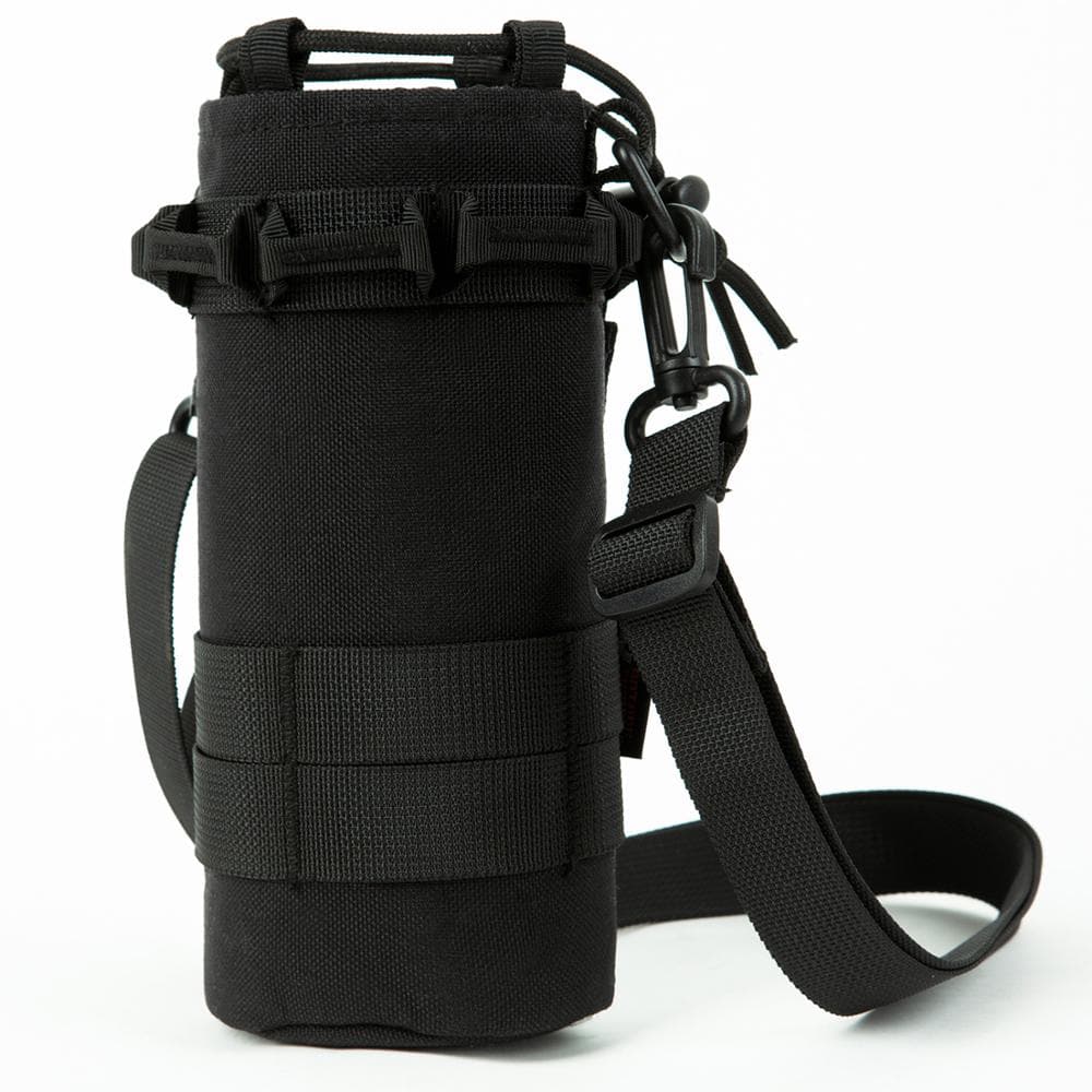 Tactical Molle Water Bottle Pouch With Front Pocket - Hydration Carrier For Hiking, Camping, Outdoor Sports