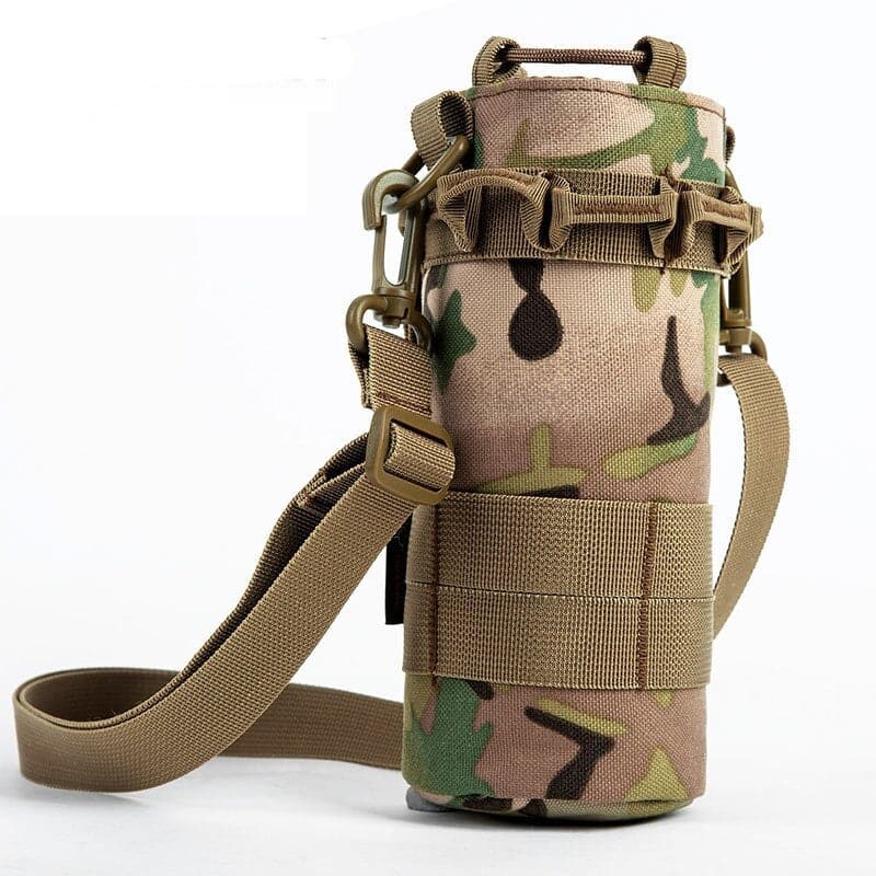 Tactical MOLLE Water Bottle Pouch - Hydration Carrier, Kettle Holder, Fits Up To 2L, Nylon, Multi-Color, Unbranded