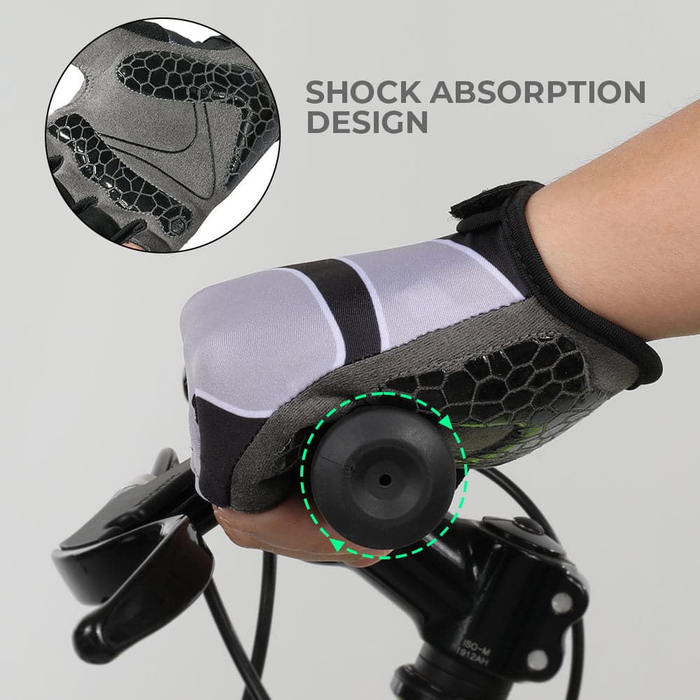 Work Breathable Shock-absorption Bicycle Fingerless Glove
