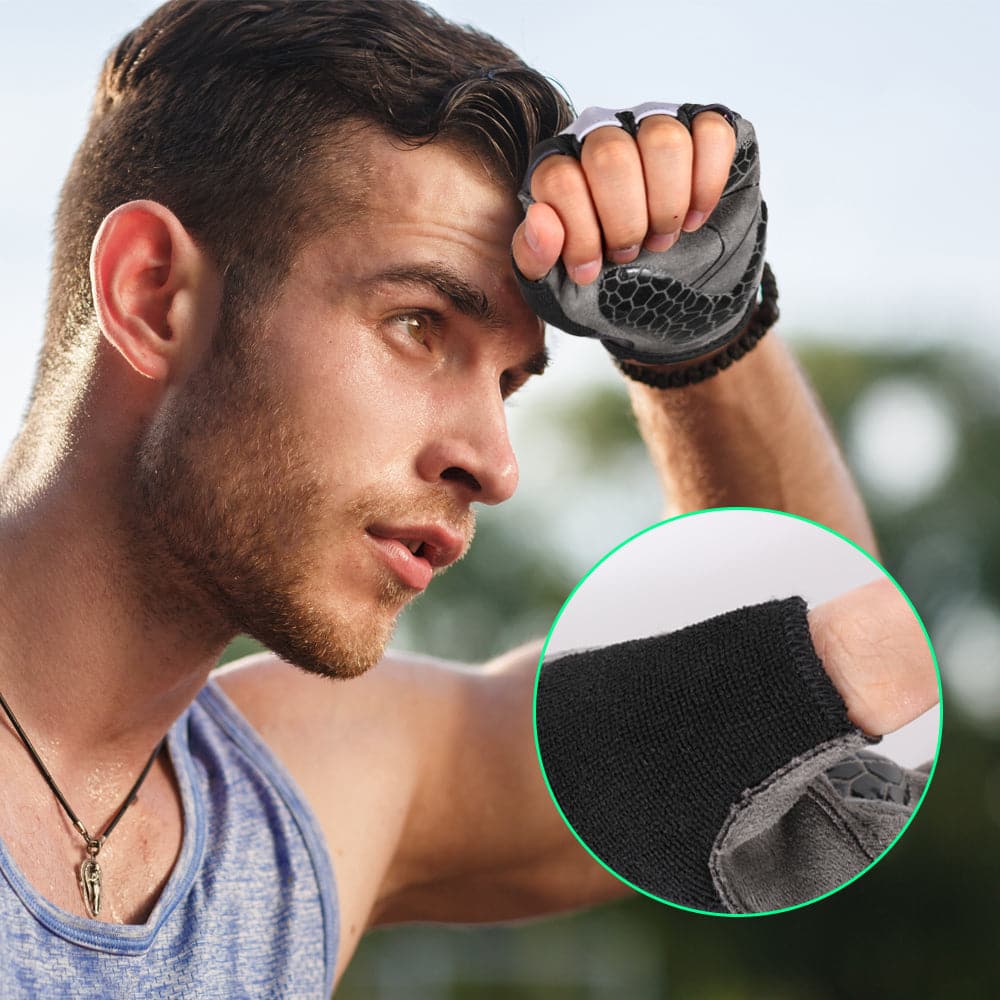 Work Breathable Shock-absorption Bicycle Fingerless Glove