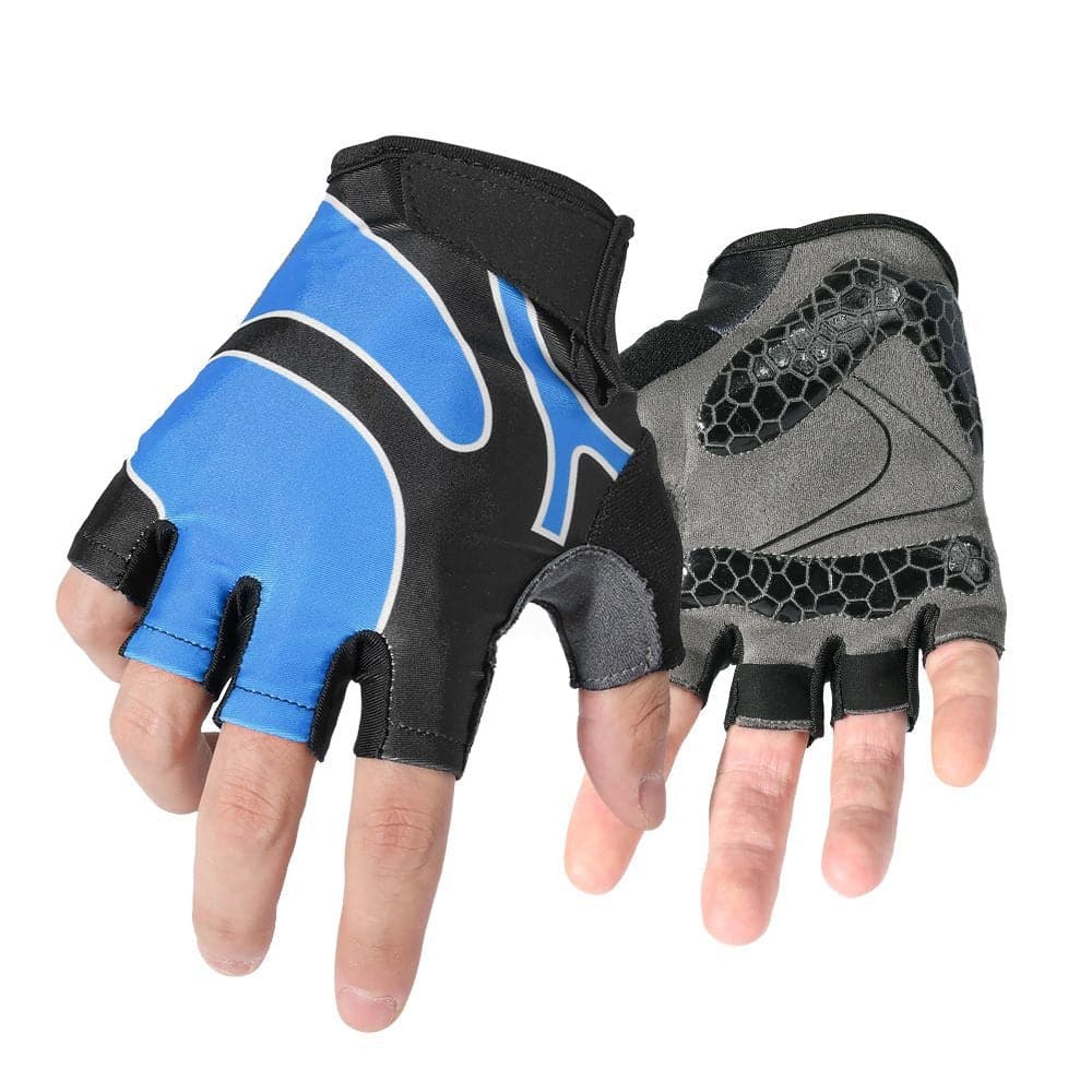 Work Breathable Shock-absorption Bicycle Fingerless Glove