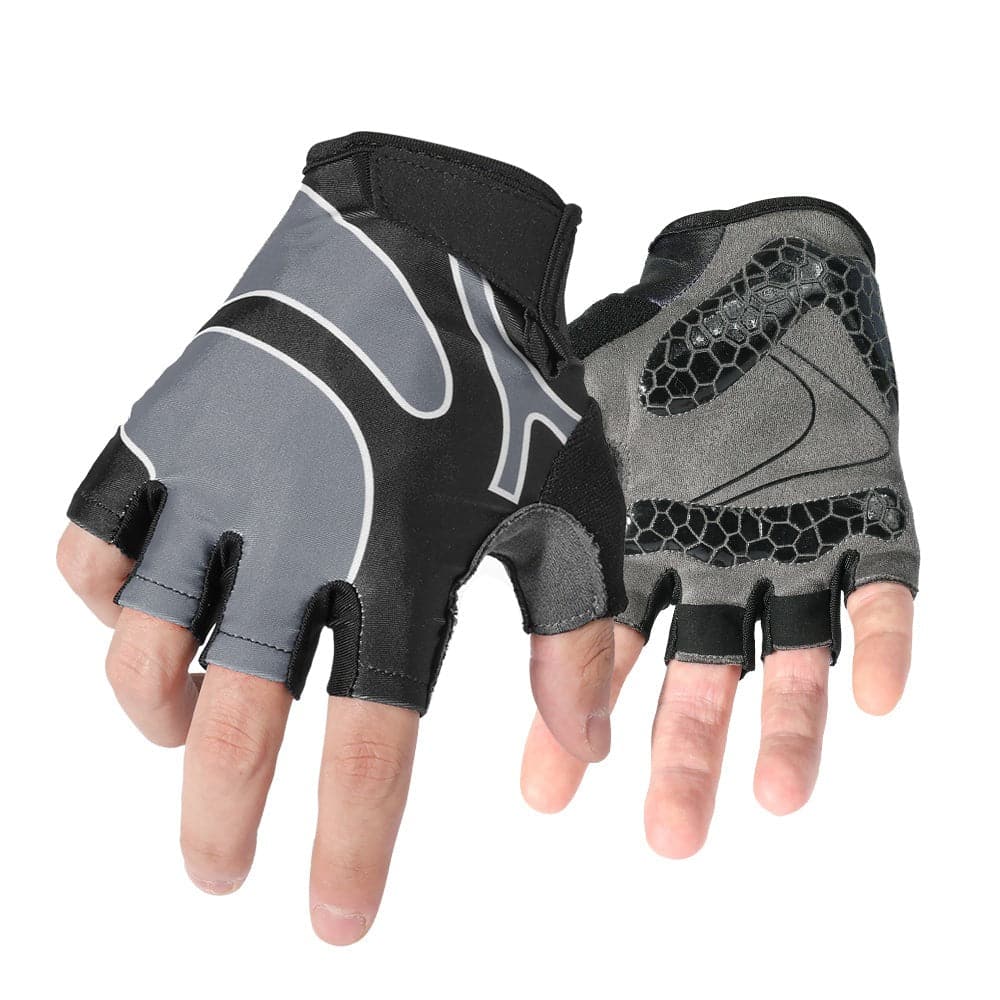Work Breathable Shock-absorption Bicycle Fingerless Glove