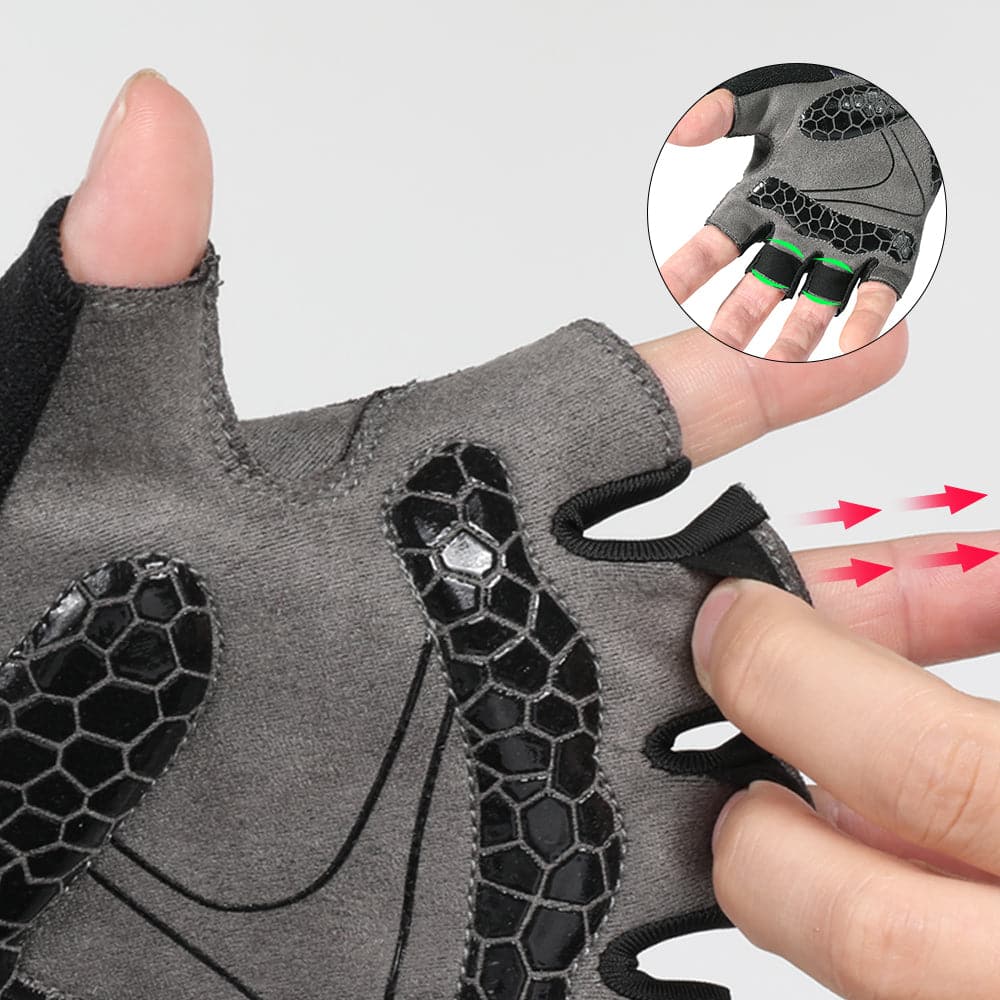 Work Breathable Shock-absorption Bicycle Fingerless Glove
