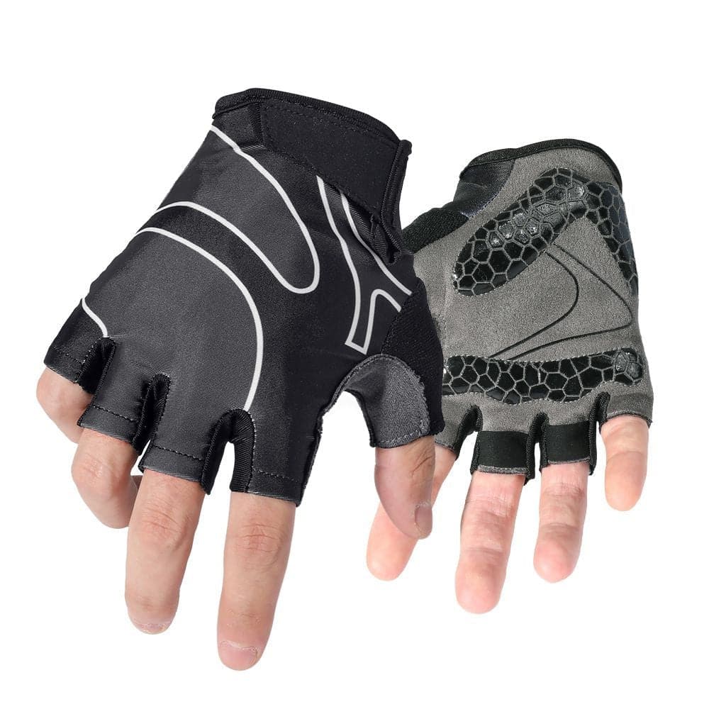 Work Breathable Shock-absorption Bicycle Fingerless Glove