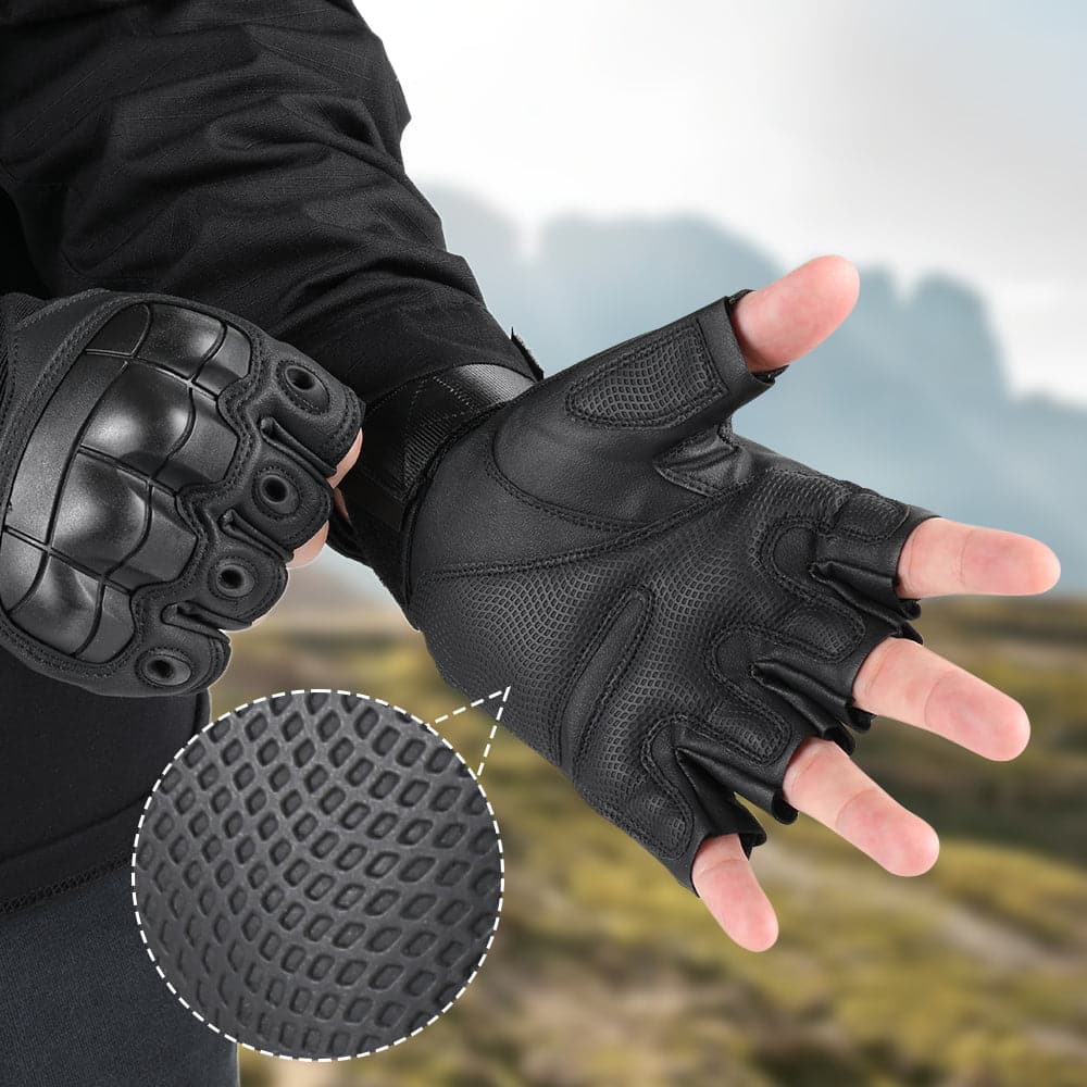 Hunting Work Driving Anti-Skid Tactical Fingerless Gloves