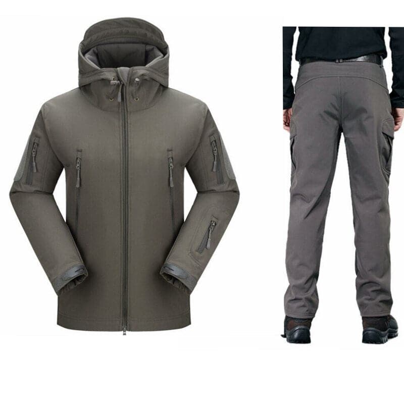 Hiking Fishing Python Softshell Fleece Lined Tactical Suit