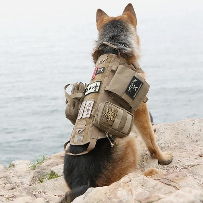 Tactical Dog Harness Adjustable Military K9 Harness Vest