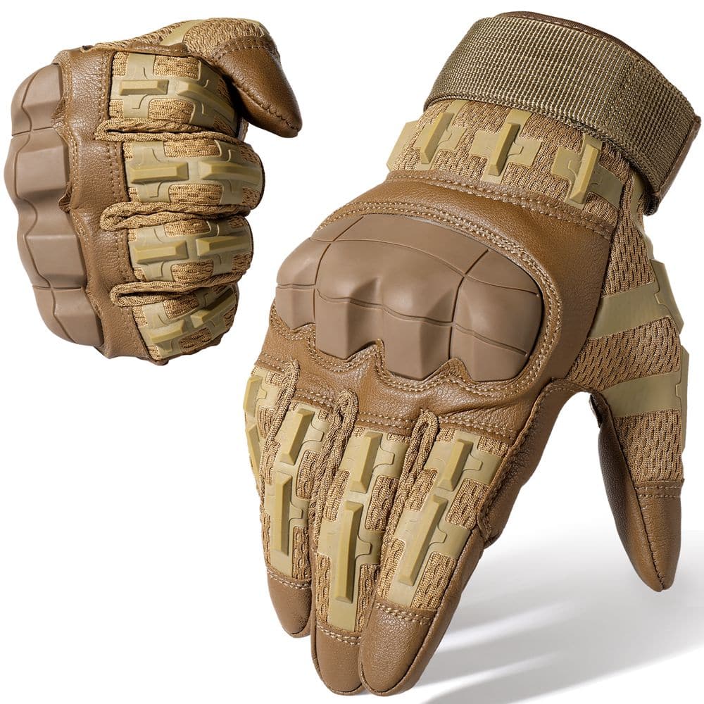 Gants en cuir PU pour tir de chasse Paintball Airsoft