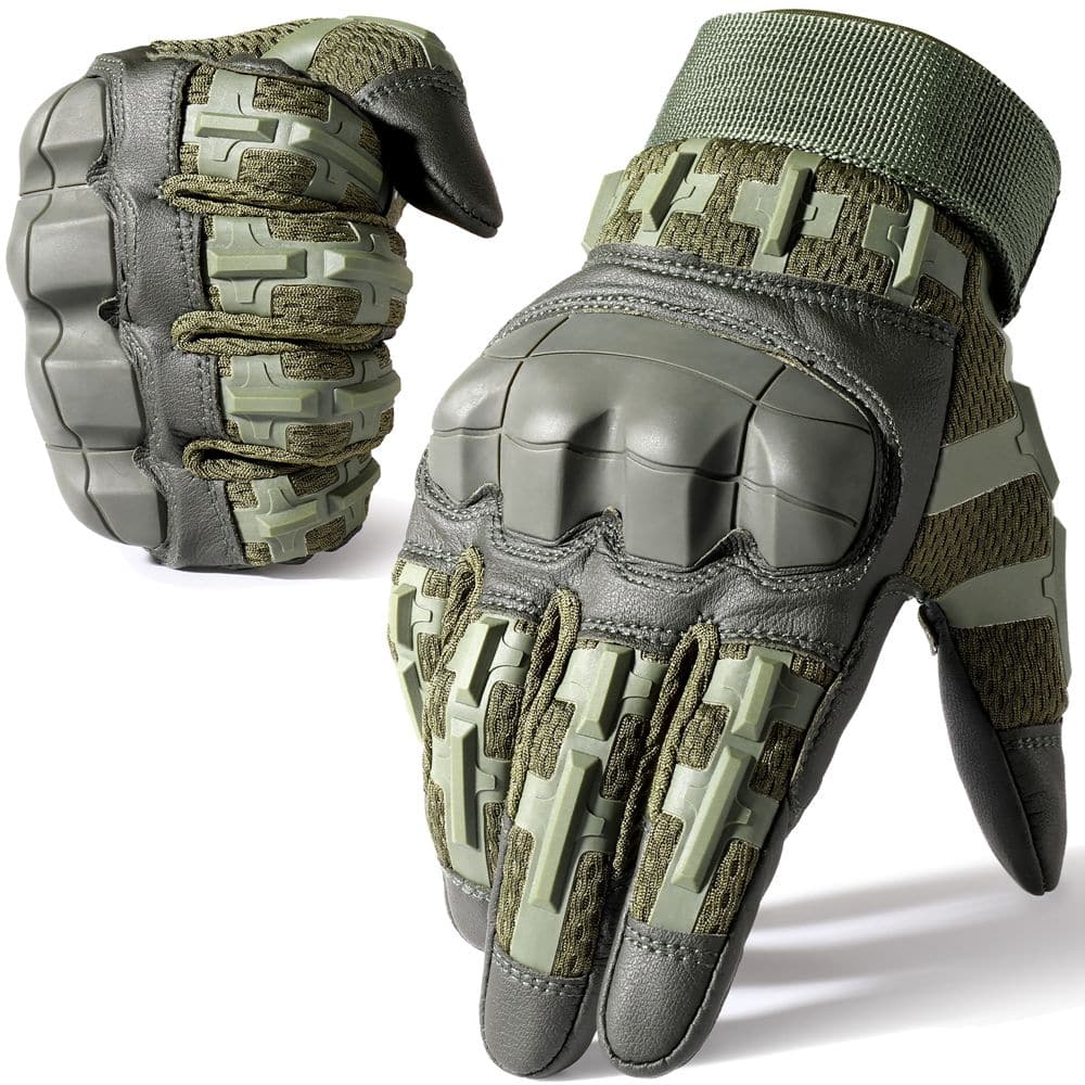 Gants en cuir PU pour tir de chasse Paintball Airsoft