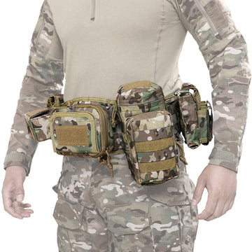 Military Padded Belt 1000D Nylon Molle Waist Combat Bag