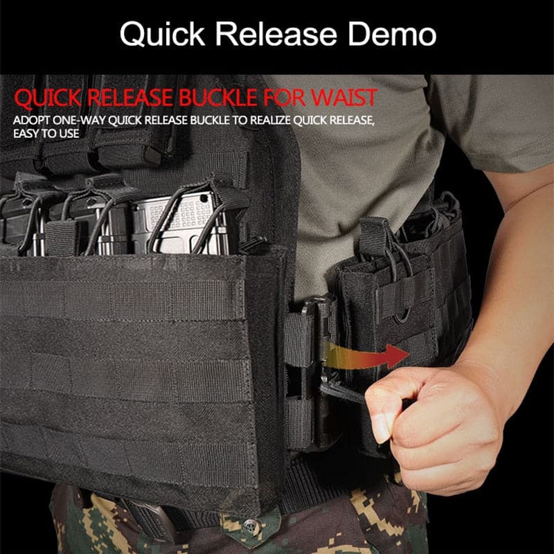 Gilet multi-caméra de combat à dégagement rapide pour équipement de jeu CS