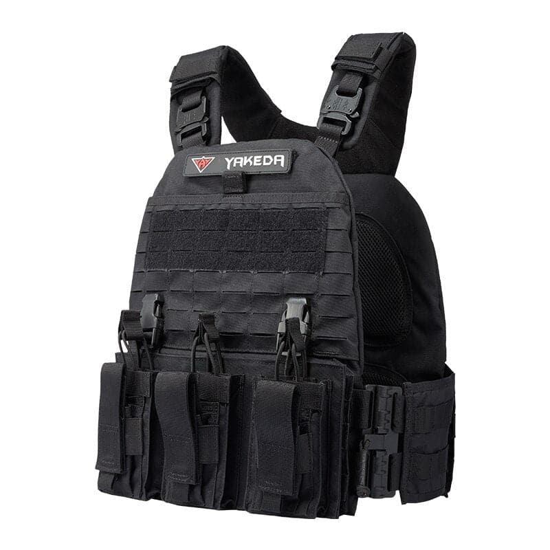 military tactical plate carrier vest with cummerbund pouches