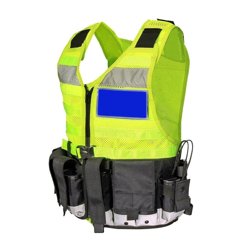 Stab-resistant reflective MOLLE system onboard safety vest