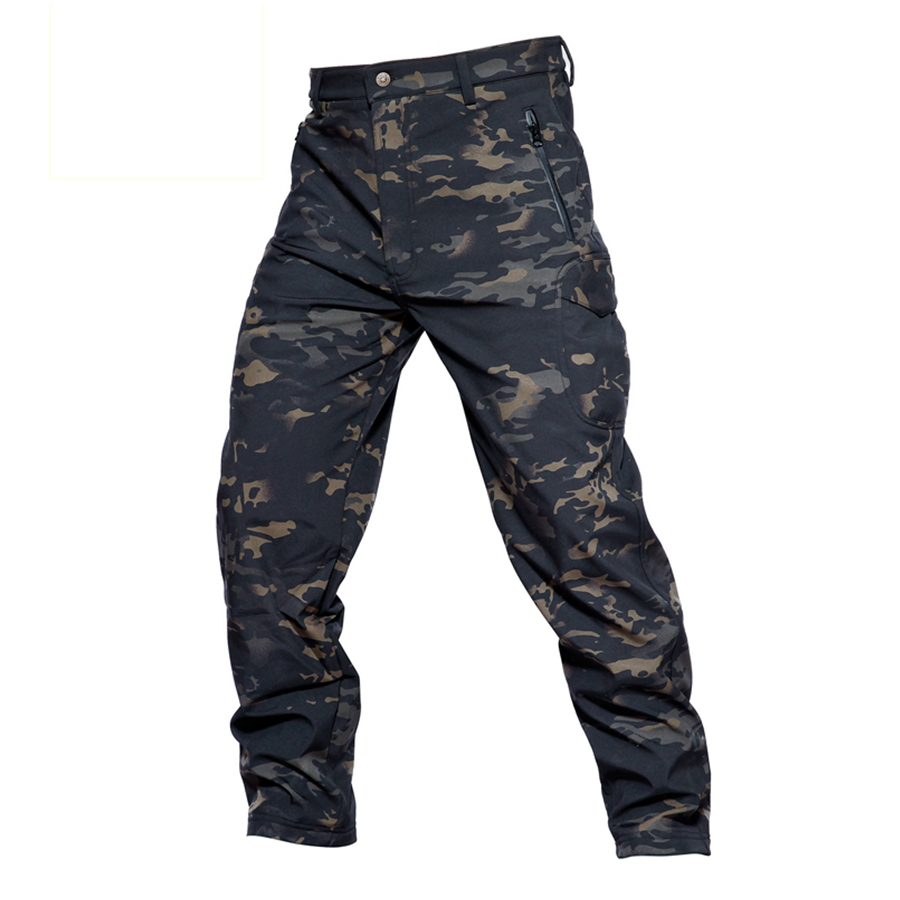 Winter Fleece Lined Softshell Tactical Pants for Ski Snowboard Outdoor