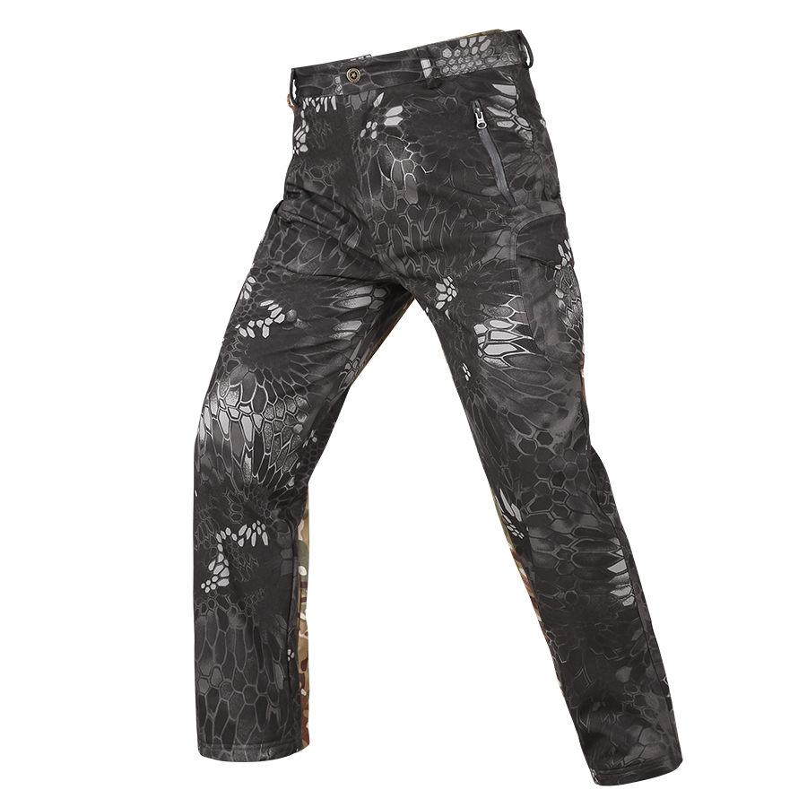 Winter Fleece Lined Softshell Tactical Pants for Ski Snowboard Outdoor